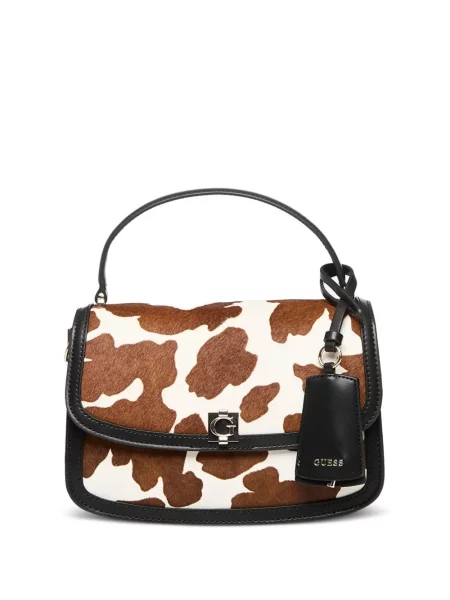 Geantă shopper Guess cu imagine maro