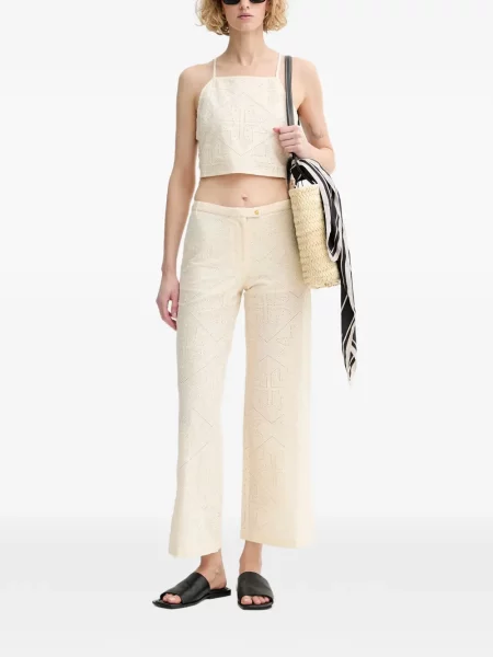 Pantaloni Sessun cu broderie evazate