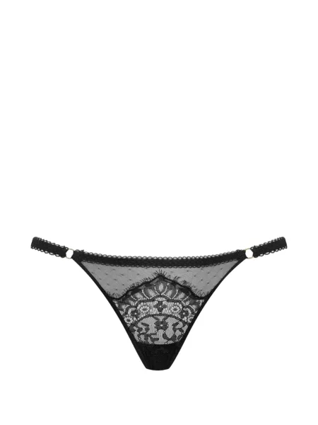 Chiloți tanga Scandale din dantelă negru