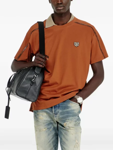 Tricou Diesel cu autograf portocaliu