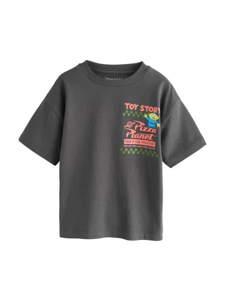 Next Tricou Toy Story galben pastel / grafit / verde închis / roșu pastel gri
