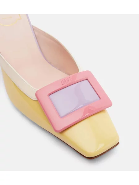 Kožené lakované mules Roger Vivier na kline