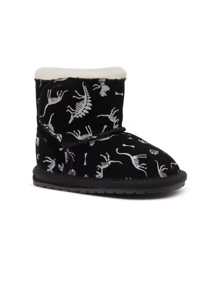 EMU Australia Bőr hótaposó Toddle Reflective Dino gyapjú hozzáadásával
