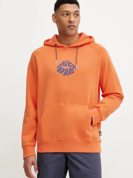 Mikina Picture Thru Eye s kapucí s potiskem oranžová