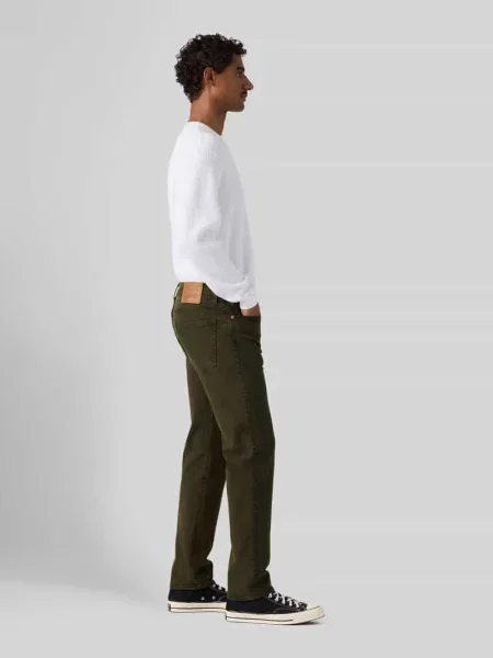 Jeansy o kroju tapered fit z mieszanki bawełny model Levi's oliwkowy