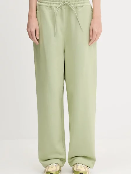 Pantaloni de trening French Terry Wide Leg Pant uni verde