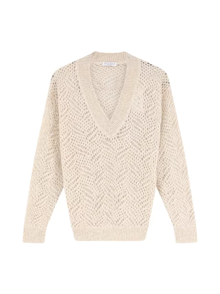 Sweter Brunello Cucinelli beżowy