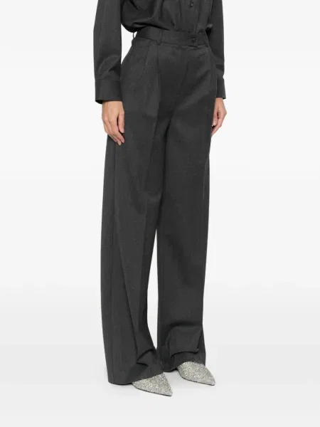 Pantaloni Medeea plisate gri