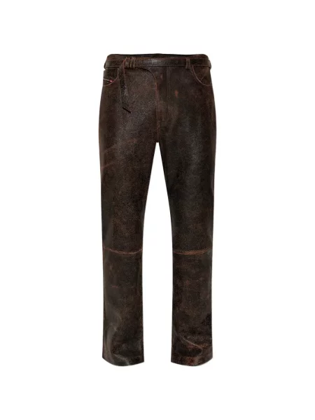 Pantaloni Diesel din piele maro