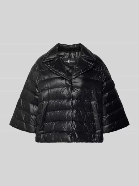 Kurtka puchowa z kołnierzem z połami Luisa Cerano czarna