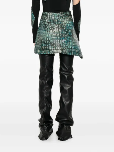 Fustă din piele Mitiliane Couture verde