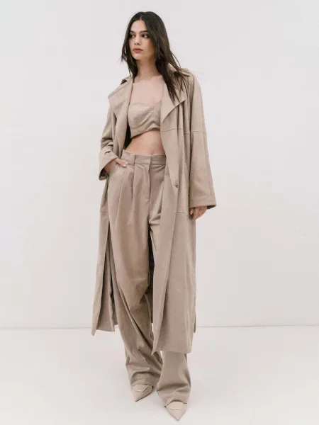 Palton de primăvară-toamnă Chili' bej