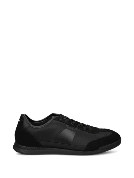 Sneakerși Boss din piele negru