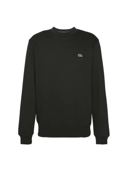 Lacoste Bluzy Mężczyzna XL Bluza z bawełny czesanej z okrągłym dekoltem czarny