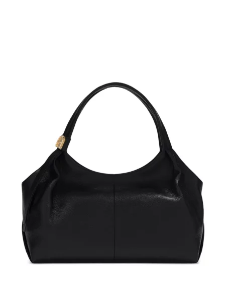 Кожена шопинг чанта Furla черно