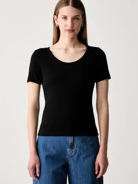 Weekend Max Mara tricou basic pentru femei din cu WKDMULTIJ negru