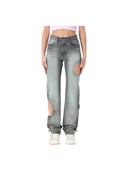 Jeansy Off-white białe