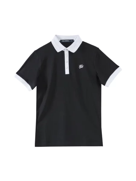 Koszulka polo Karl Lagerfeld czarna