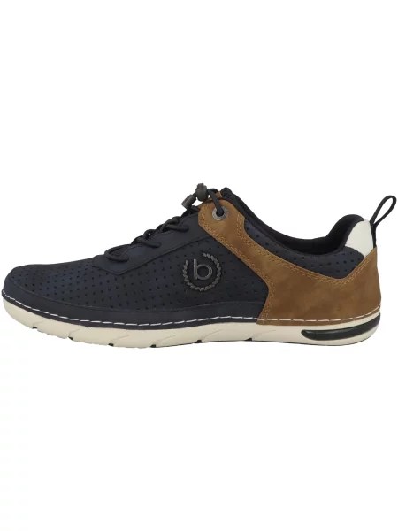 Bugatti Pantofi cu șireturi sport închis / ombră / alb albastru