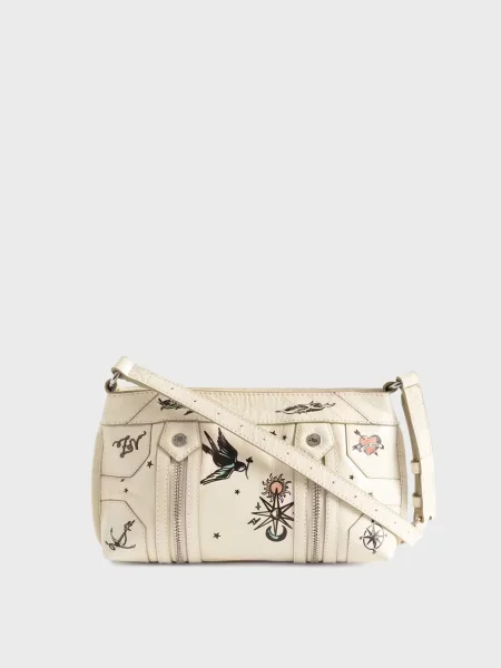 Шкіряна сумка Zadig&voltaire біла