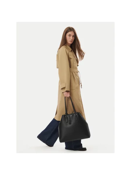 BOSS torebka tote z imitacji skóry Sandy New Tote czarna