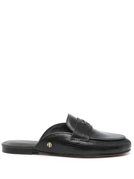 Papuci tip mules Anine Bing negru
