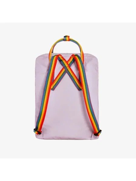 Раница Fjallraven Kanken Rainbow лилаво малък с апликация пастел
