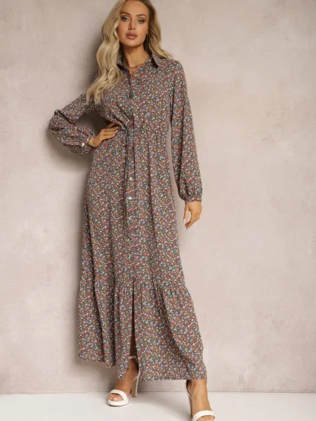 Ciemnozielona Sukienka Phinene zielona