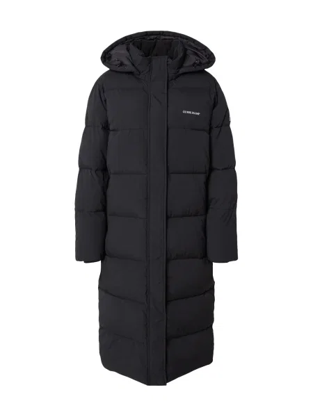 Denim jakna Guess Jeans s kapuco črna