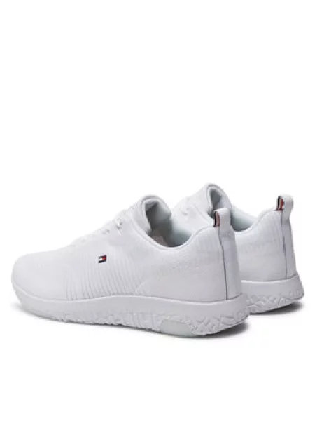 Tommy Hilfiger Laisvalaikio batai Corporate Knit Rib Runner balta