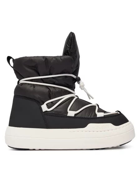 Кружевные дутики Moon Boot черные