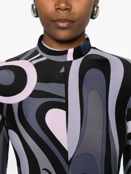 Salopetă Pucci cu imagine cu imprimeu abstract negru