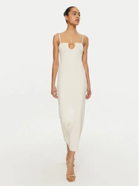 JACQUEMUS Úpletové šaty bílá