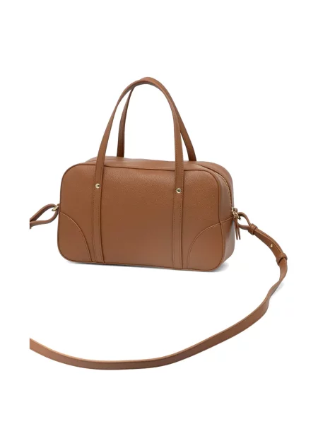 Geantă shopper Armani Exchange cu autograf maro