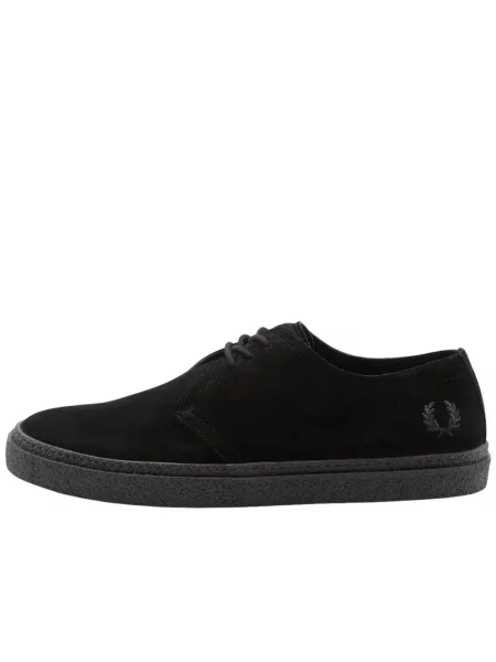 Półbuty Fred Perry zamszowe czarne