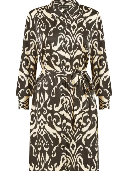 Mela London Rochie tip bluză crem negru