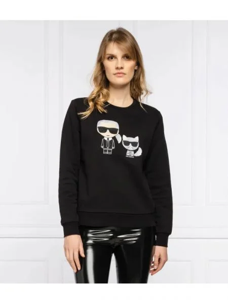Karl Lagerfeld Hanorac Ikonik Karl &Choupette negru