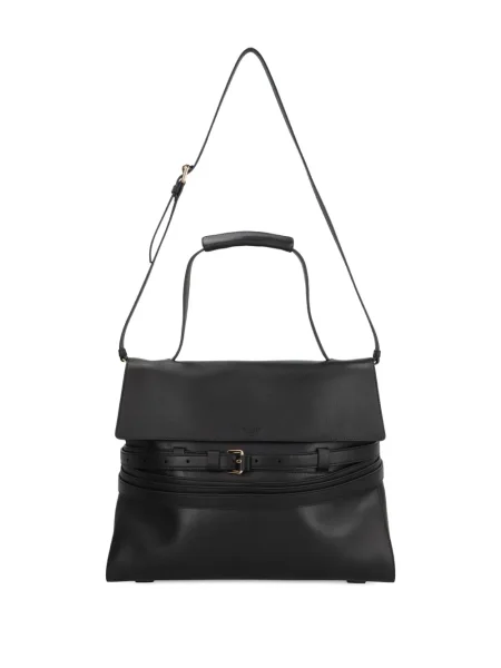 Cu centură geantă shopper Moschino din piele cu legături negru