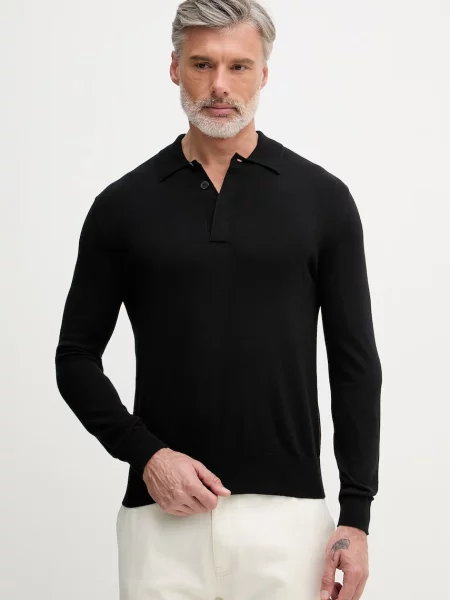 Sisley pulover z bombažem črna