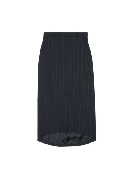 Lniana spódnica Balenciaga czarna