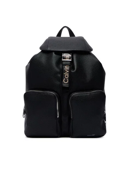Calvin Klein Kuprinės Weebbing Strap Flap Backpack juoda