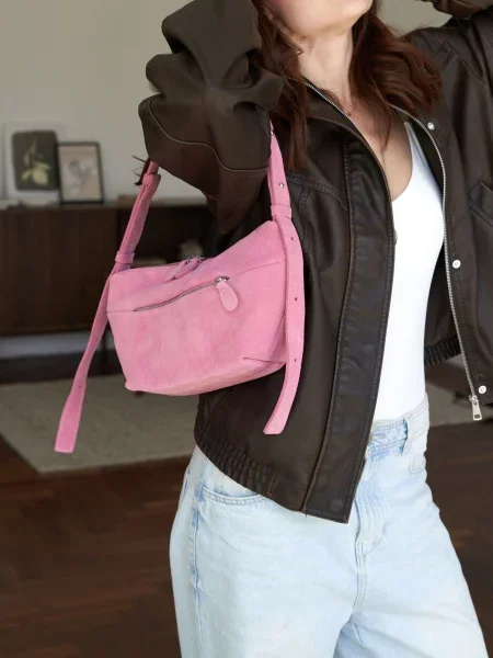 WeLassie Сумка zhnocha-shkrqna-sumka-siciliq-rozhevij Замша/шкіра рожевий