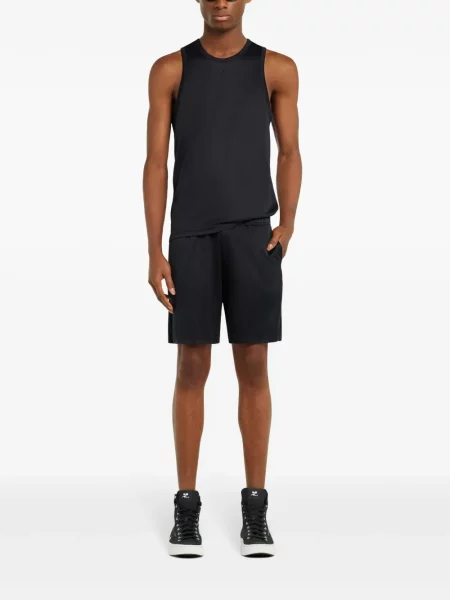 Pantaloni scurți Courreges din jerseu negru