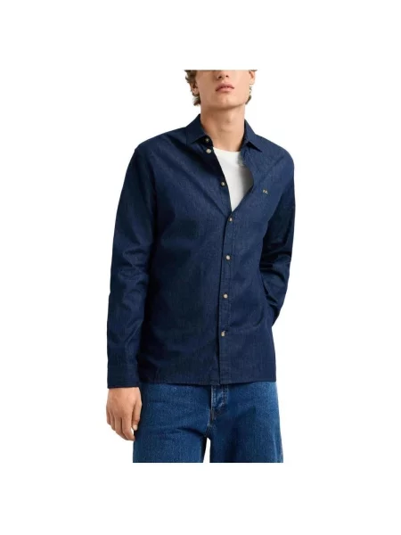 Džínsová košeľa Pepe Jeans modrá