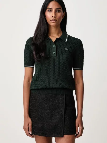 Lacoste pulover cu mânecă scurtă din pentru femei