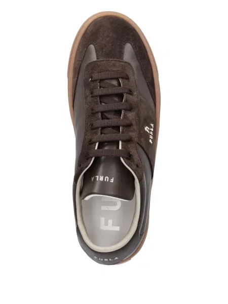 Sneakerși Furla din piele de căprioară maro