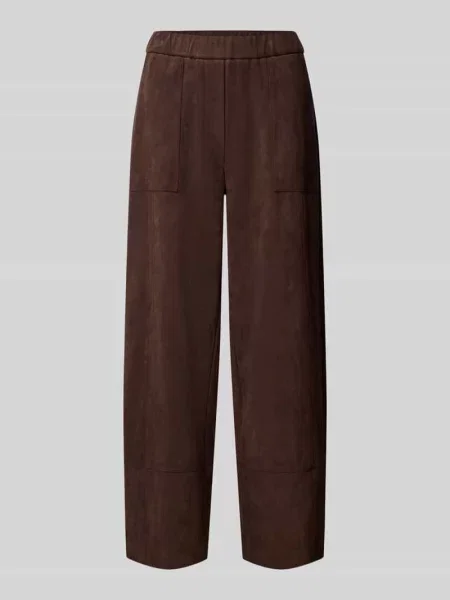 Spodnie z ekoskóry o kroju barrel fit z elastycznym pasem model Metta Cargo' Opus Pants