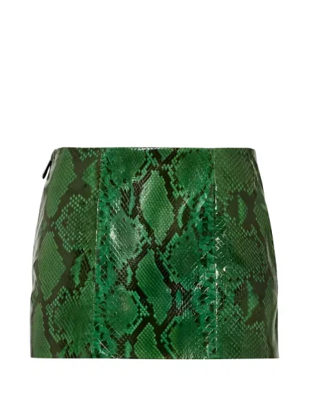 Mini fustă din piele Philipp Plein mini verde