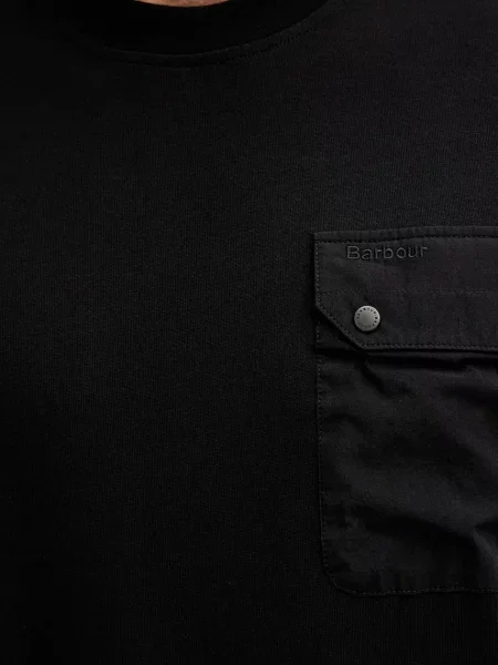 Лонгслів Barbour однотонний чорний