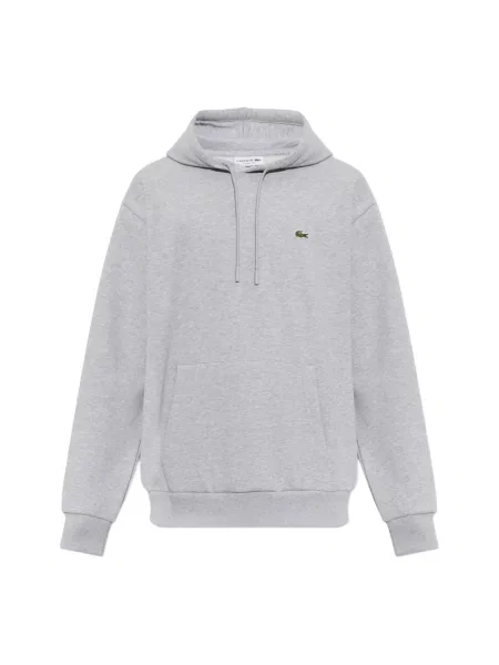 Bluza z kapturem Lacoste z kapturem szara